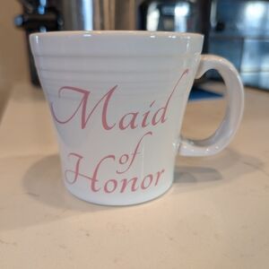 Fiestaware White and Pink Maid of Honor Mug